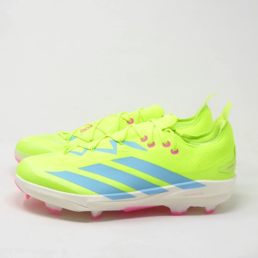 Adidas Mens Adizero Electric+ 2 Baseball Cleats Shoes Yellow Pink Size 13.5